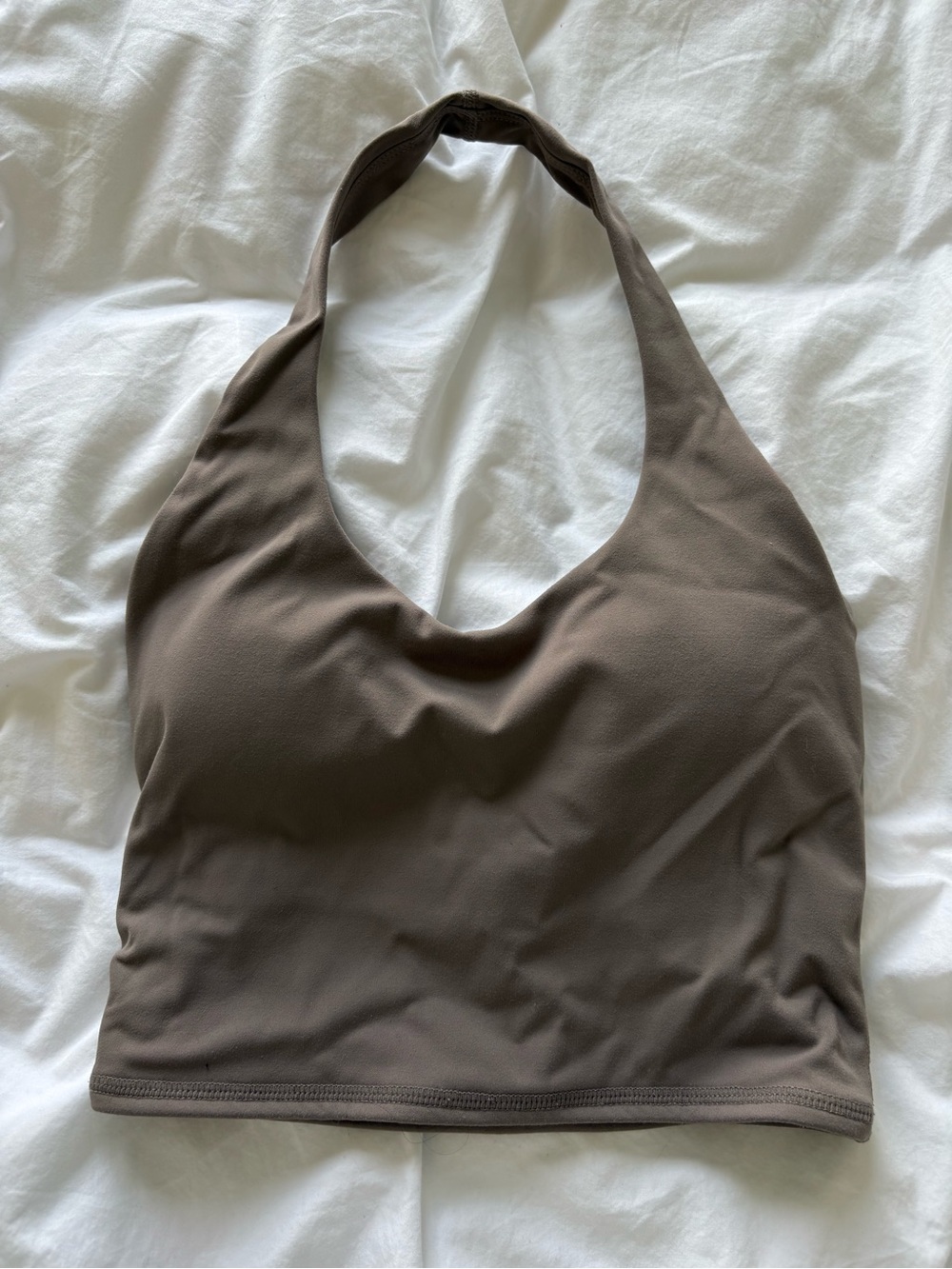 Garage Active Taupe Halter Top